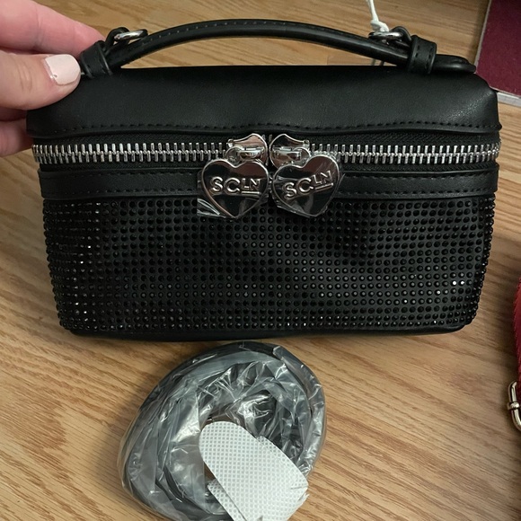 Stoney Clover Lane Handbags - Stoney Clover Lane Black Crossbody Bag with Heart Accents